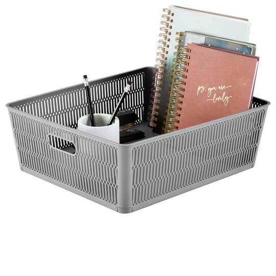 Simplify Slide 2 Stack It Shallow Tote Baskets